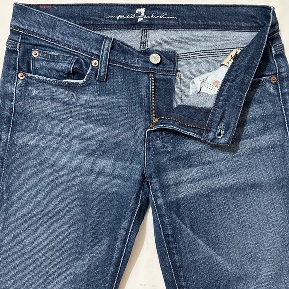 7 For All Mankind Women’s Mia Lowrise Bootcut Stretch Blue Denim Jeans - 29 - Picture 7 of 16